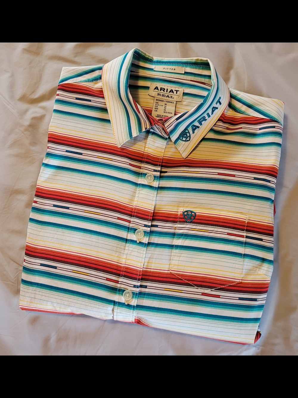 Ariat Women’s Multicolor Striped Long Sleeve Button-Down Shirt